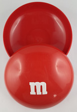 M&M rote Schokolinsen Dose aus Hartplastik Werbebehälter Vintage selten
