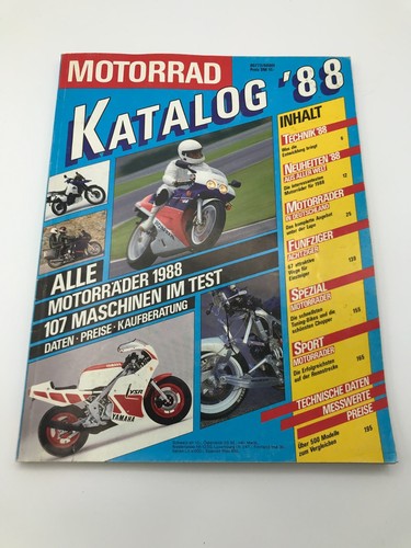 Motorrad katalog 1988 alle - motorrad,