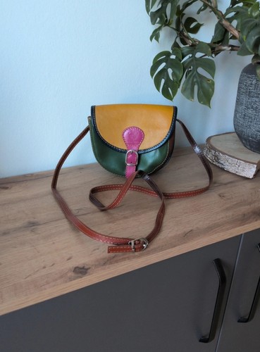 Bunte leder crossbody tasche - bunte,