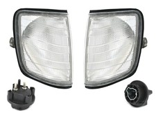Frontblinker Set für Mercedes W124 E-Klasse 85-96 weiß Blinker mit Fassung