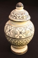 Keramikdose Zuckerdose Bonboniere Aufbewahrungsdose Handarbeit Orient Tunesien 6