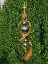 Skulptur Edelstahlkugel Stele