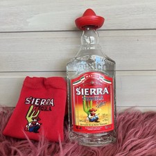 Altes Design Sierra Tequila Silver 0,7L 38% Mit Rotem Hut Und Socke