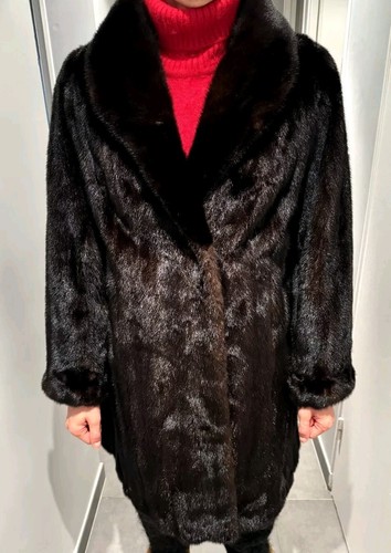 Black glama mink - fur, coat
