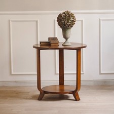 Art Déco Design Beistelltisch rund Salon Couchtisch französisch 30er Vintage