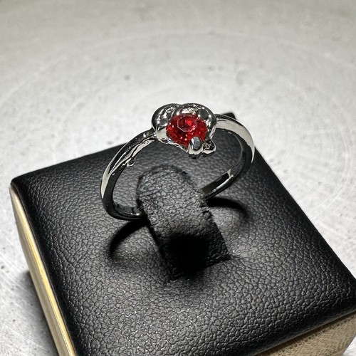 Ring versilbert rot zirkonia - rot,