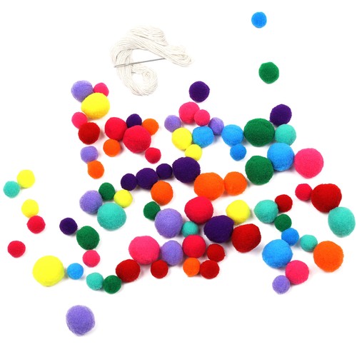 Mini pompons bunt zum - pompons,