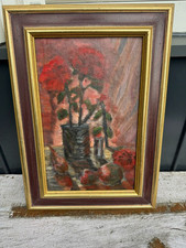 Schönes Ölgemälde  Ölbild Stillleben Blumen Blumenstrauß signiert 