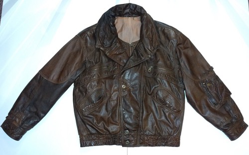 Lederjacke herren 48 retro - lederjacke,