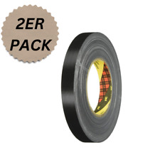 3M Premium 19mmx50m Gewebeband Paketband Klebeband Panzerband Schwarz [2ER-PACK]