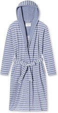 Schiesser Damen Bademantel mit Kapuze Frottee 110 Cm Länge - Baumwolle Gemustert