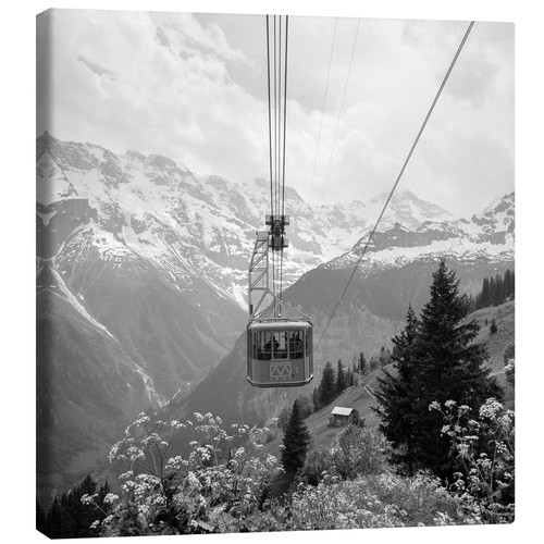 Leinwandbild bergbahn mit - bergbahn,