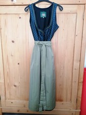 edles Dirndl, Blau/schwarz, Gr. 48, mit 2 Schützen, lang, ohne Bluse