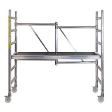 Alu Gerüst fahrbar Rollgerüst Fahrgerüst Plattform 180x60 cm b. 150kg Höhe 100cm