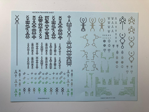 Transfer sheet decals - transfer, necrons