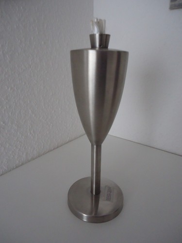 Edelstahl tischfackel öllampe - edelstahl,