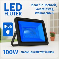 LED Fluter 200W Blau IP66 Außenstrahler Flutlicht für Garten Party Event Deko