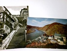 Beilstein an der Mosel. 2 x Alte Ansichtskarte / Postkarte farbig u. s/w., ungel