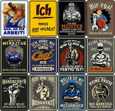 lustige Werkstatt Schilder für Männer Geschenke Sprüche-Schild Blechschilder