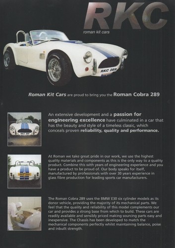 Roman rkc 289 kit car - kit, (ac