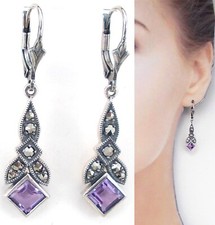 Amethyst Ohrringe Edelsteine +