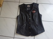 Harley Davidson Leder Damenweste,schwarz, Gr. M