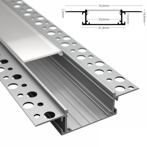 Alu profil einbau einputz - alu,
