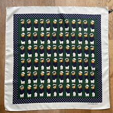 Anna Valerie Adolf Schal Tuch Carré Seide Bären vintage Seidenschal Seidentuch