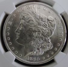 NGC Morgan Dollar 1885 O MS 62