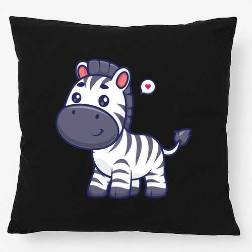 Kissen zebra comic - kissen,