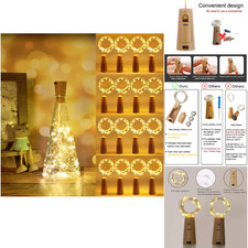 Flaschenlichterkette Korken 2M