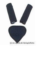 Linden Gurtpolster Set 3-teilig Blau Gemustert