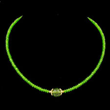 BAILYSBEADS edle designer Peridot-Kette Halskette mit grünem Turmalin neu P9iu7