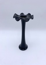 Vase Vintage Glas Schwarz