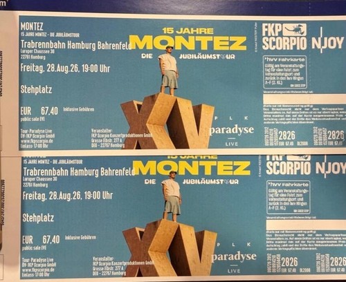 Tickets montez 15 jahre - tickets,