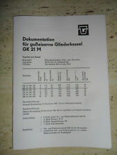 GK 21 M DDR Gliederkessel Doku Kessel Festbrennstoffkessel Schwerkraftkessel DDR
