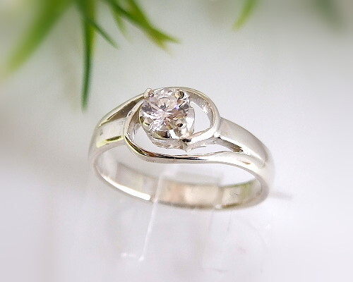Silber ring 925 kristall weiß - silber,