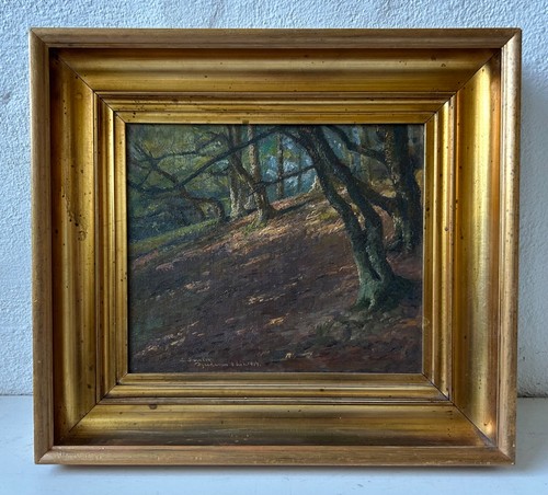 ölbild impressionist waldhang - Ölbild,