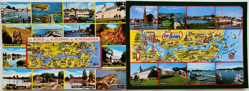 Postkarten lot landkarten - x,