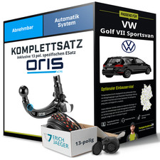 Für VW Golf VII Sportsvan Typ AM1 Anhängerkupplung abnehmbar +eSatz 13pol 14-20