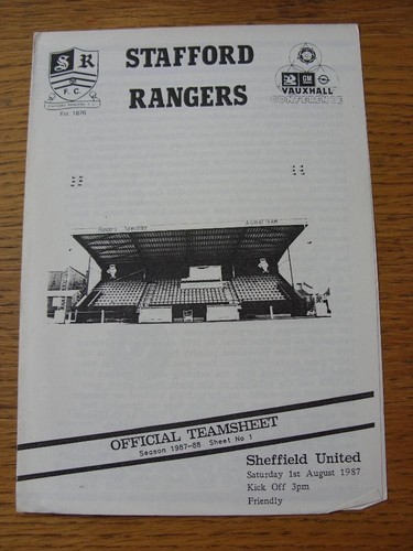 1987 stafford rangers v - 01.08.1987,