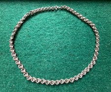 Halskette silberfarben Kunsthandwerk 80er vintage