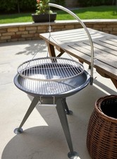 Schwenkgrill 80 cm - Edelstahl Grillrost 70 cm - Feuerschale Grill Rost Dreibein