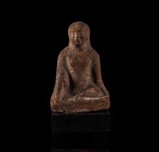 Römisch-ägyptische Terrakottafigur einer sitzenden Figur
