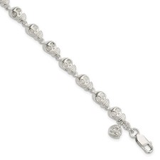 Sterling Silber Totenkopf