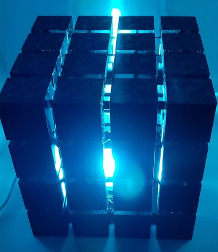 Druck led würfel lampe - 3d,