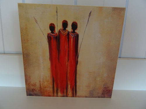 Wandbild afrika massai speer - wandbild,