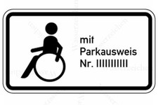 Autoaufkleber Parkplatz Behindert Handicap Ausweis 533 Sticker-12cm