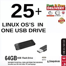 25+ Linux OS in 64GB USB C