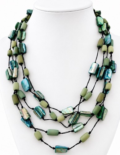 Boho statement kette grün - boho,